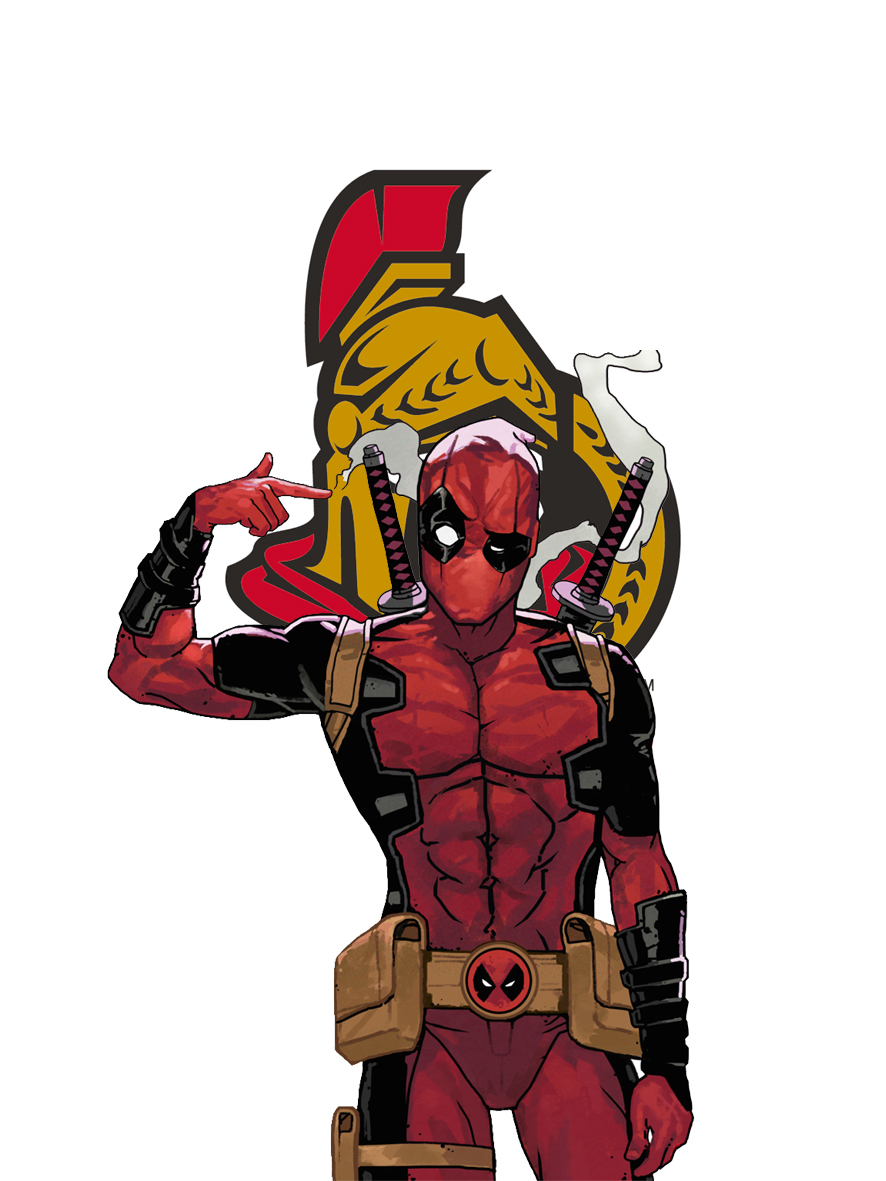 Ottawa Senators Deadpool Logo iron on paper